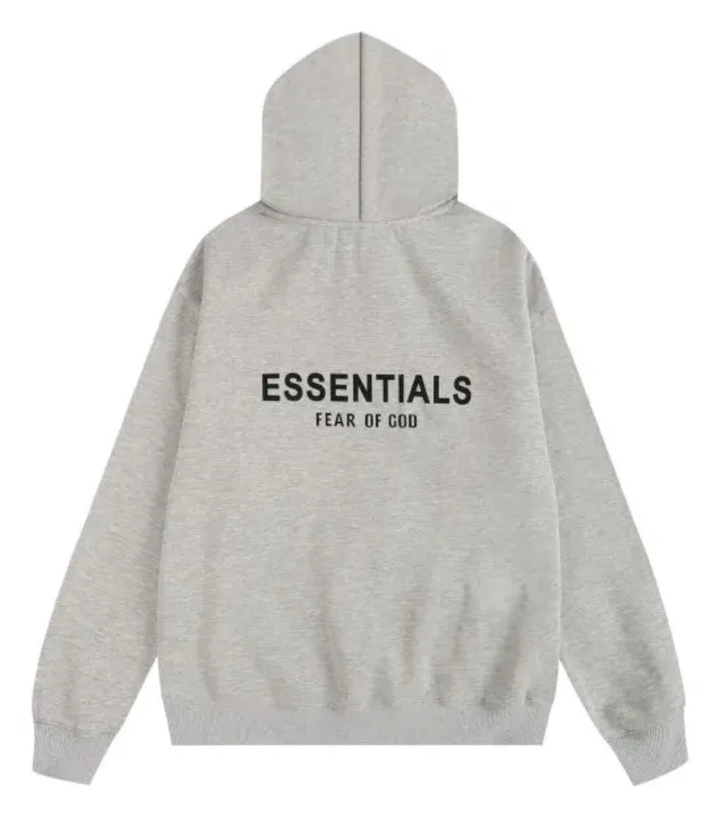 Essential Hoodie Minimal 3 Bars Grey (Oversized Fit)