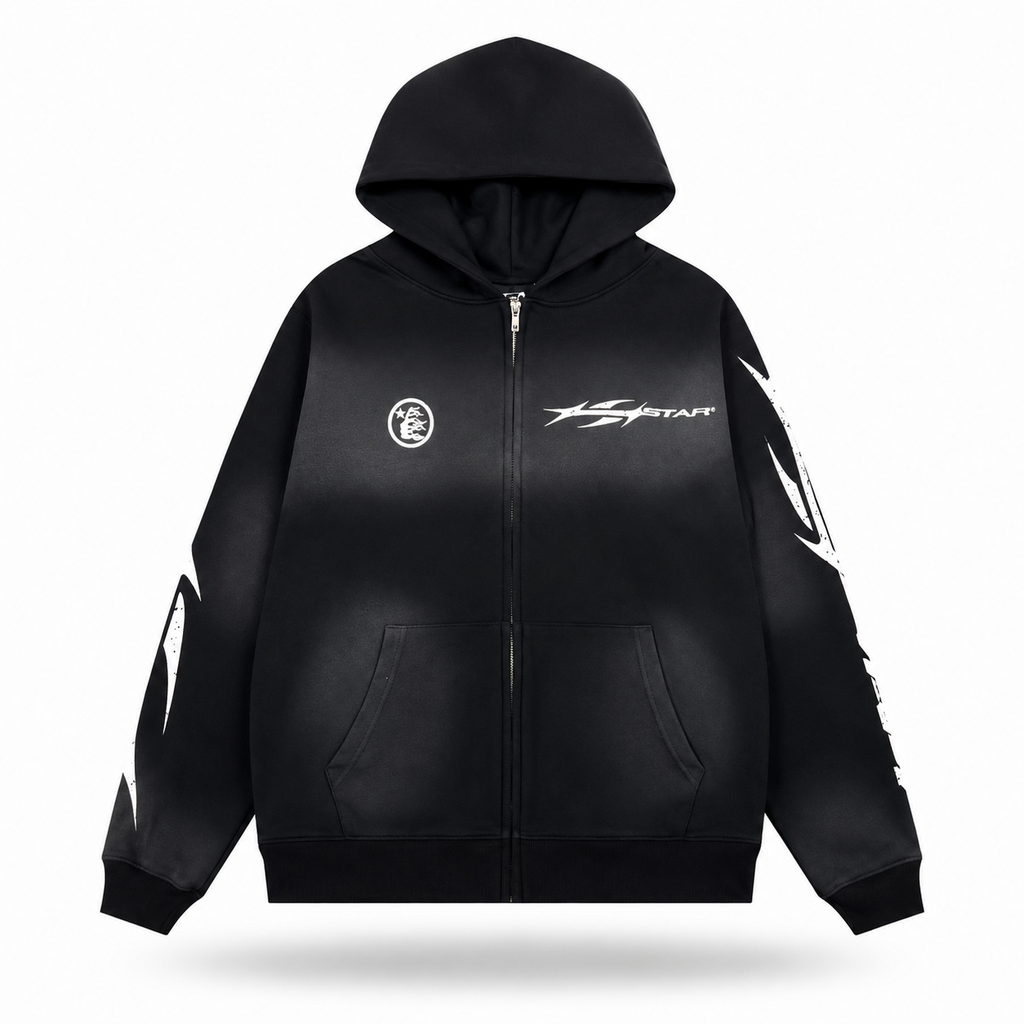 Hellstar "Sports Edition" Heavyweight Zip Hoodie — Grey