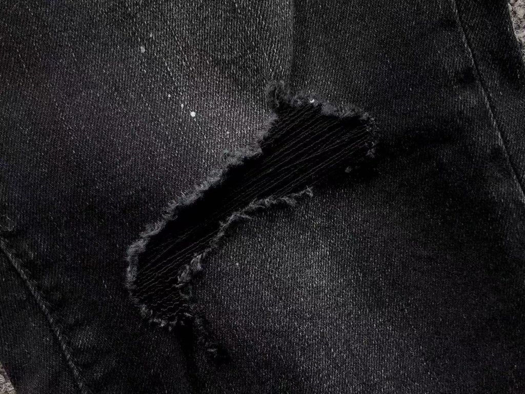 Purple Brand P001 Black Paint Splatter Jeans