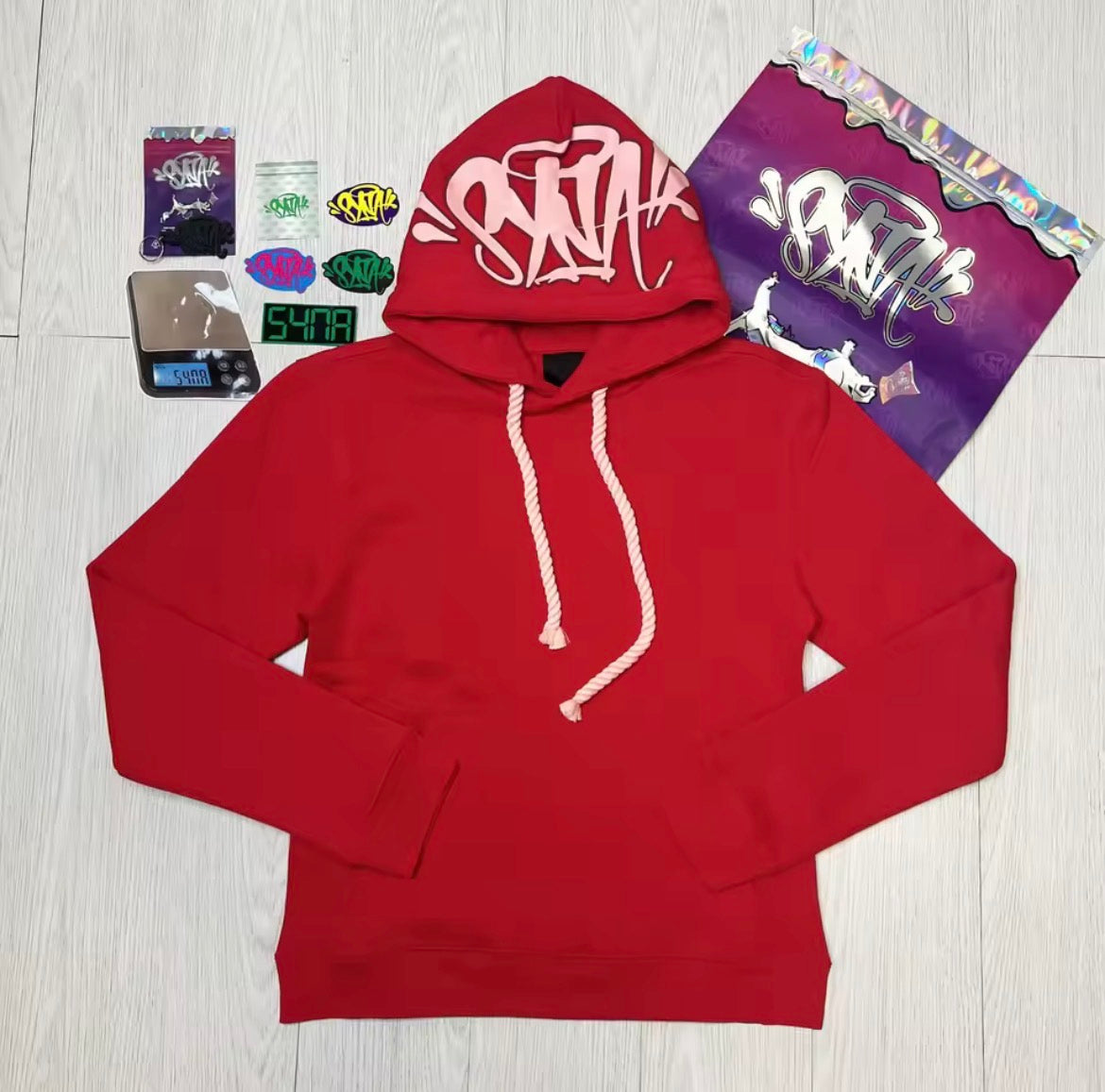 Syna Blood Hoodie – Rojo Intenso - Original