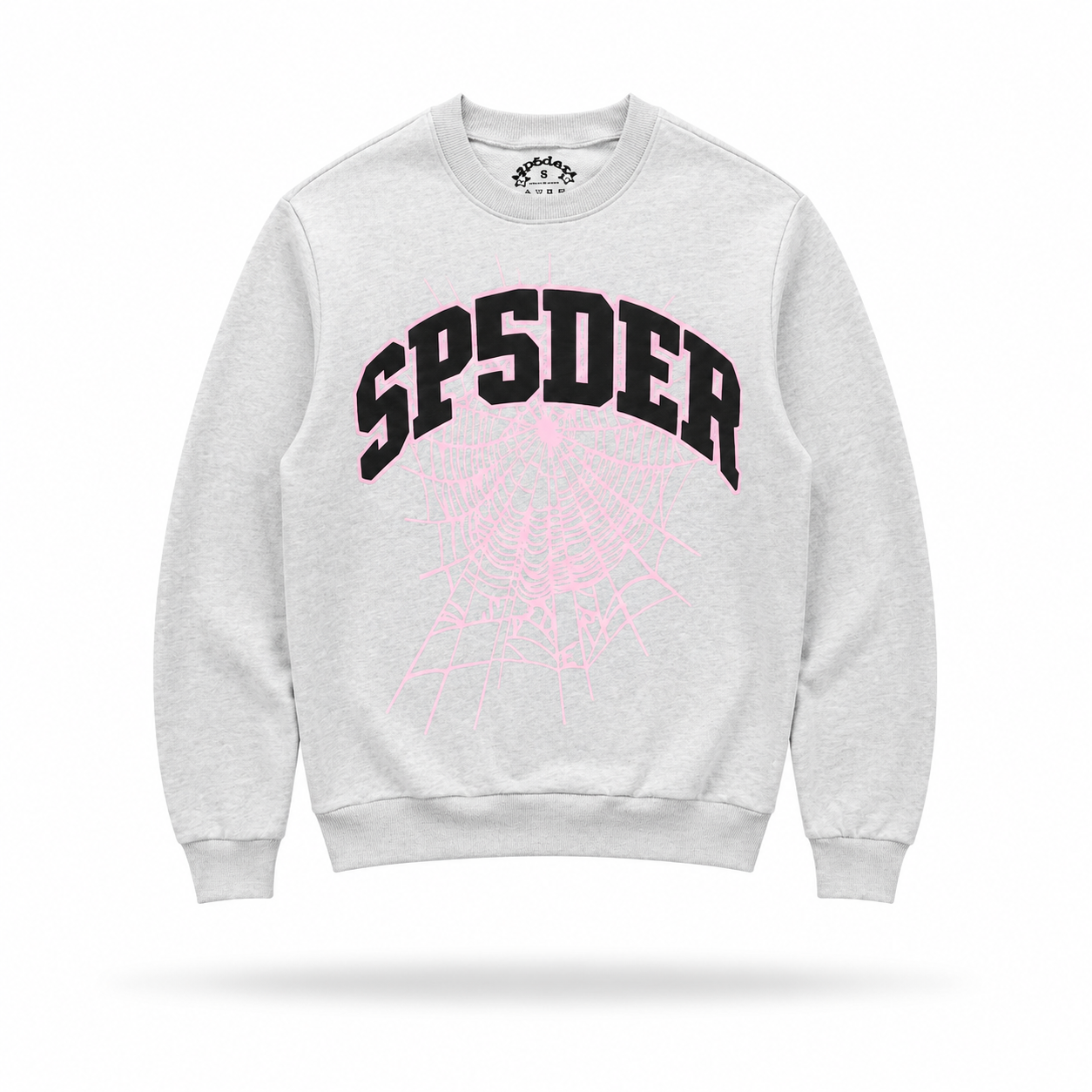 Sp5der Web Crewneck (Heather Grey/Pink)⁠