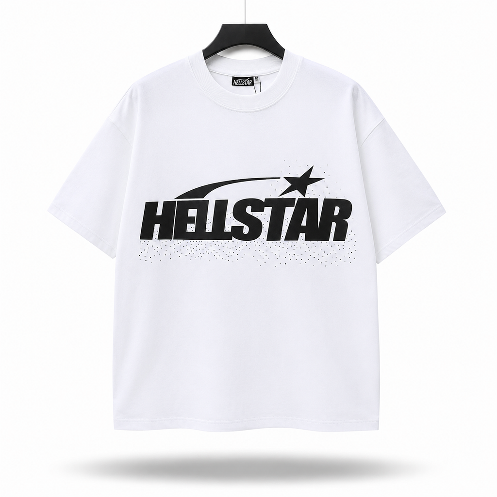 Hellstar Classic Logo Star Graphic Tee — White