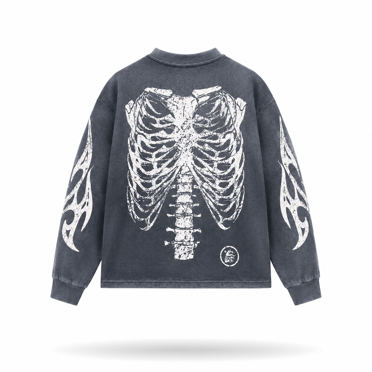 Hellstar Skeleton Long Sleeve Washed Grey
