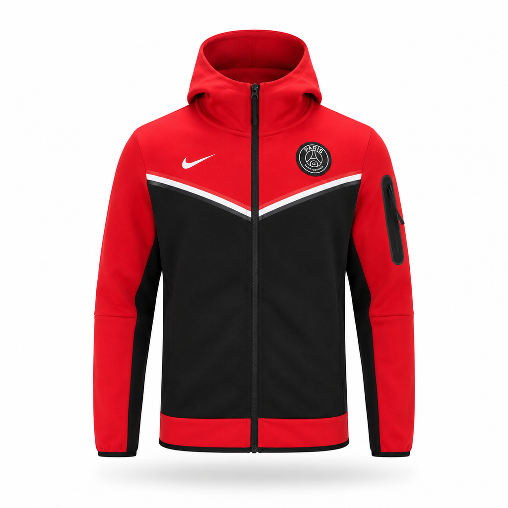 Nike PSG Tech Fleece Rojo Hoddie