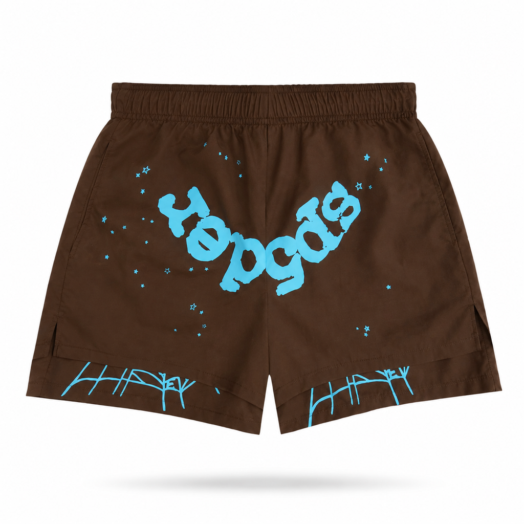 Short Sp5der Web Double Layer Café