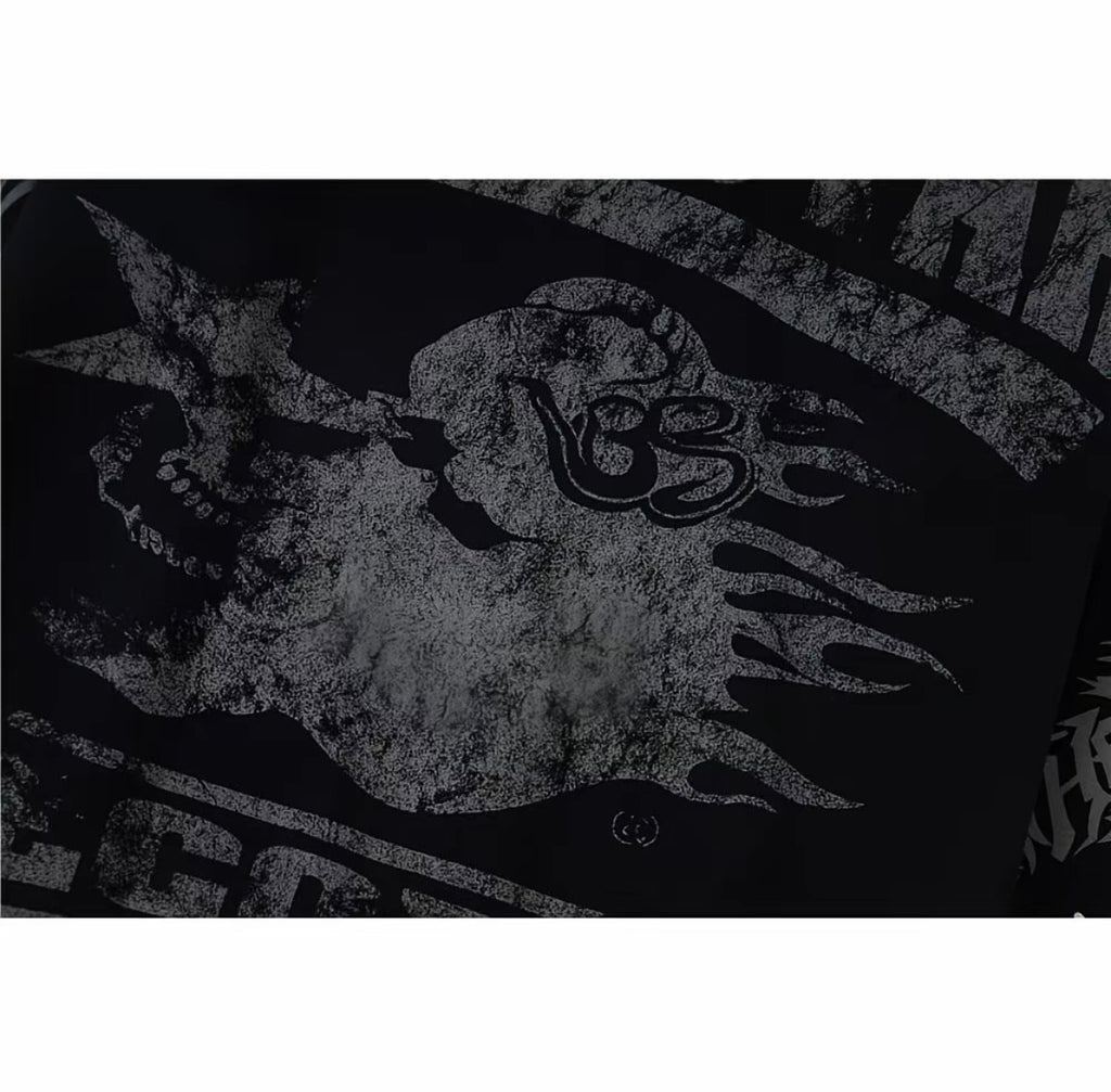 Hellstar Records Flame Hoodie Black - Original