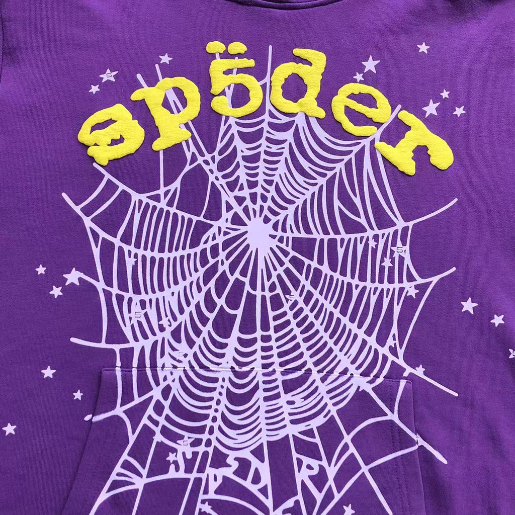Sp5der Web Hoodie Purple/Yellow