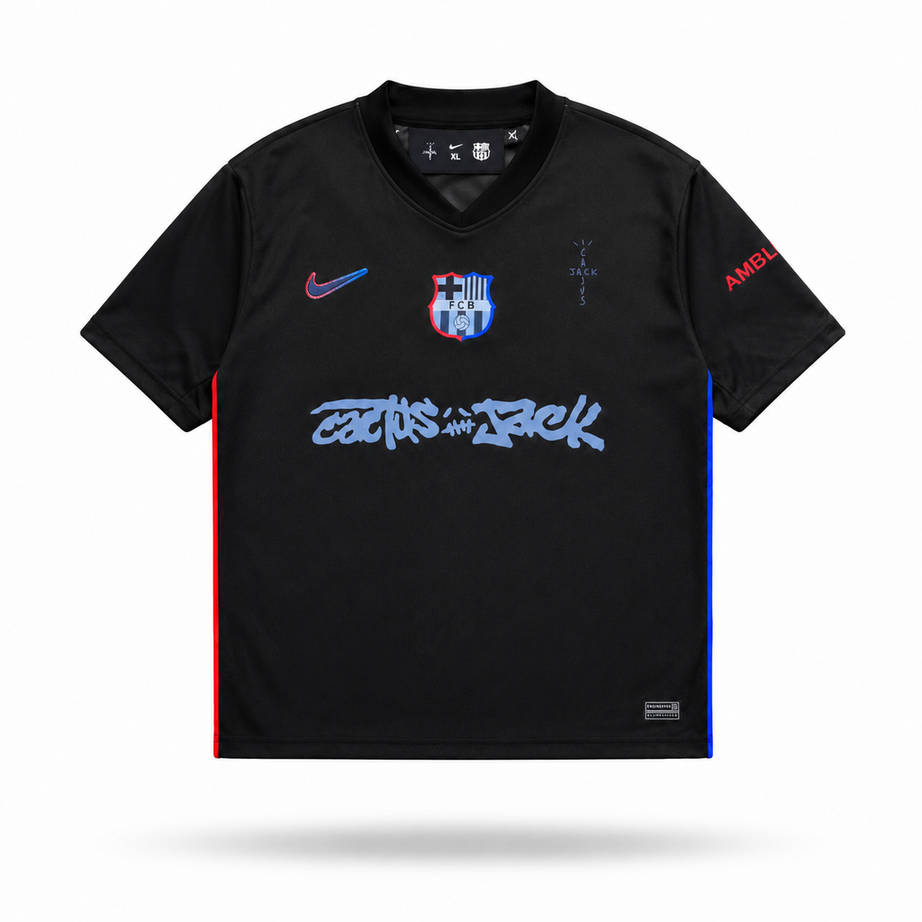 Travis Scott Cactus Jack x FC Barcelona "Black" Jersey