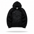 Sp5der OG Web Studded Hoodie 'Black' & Matching