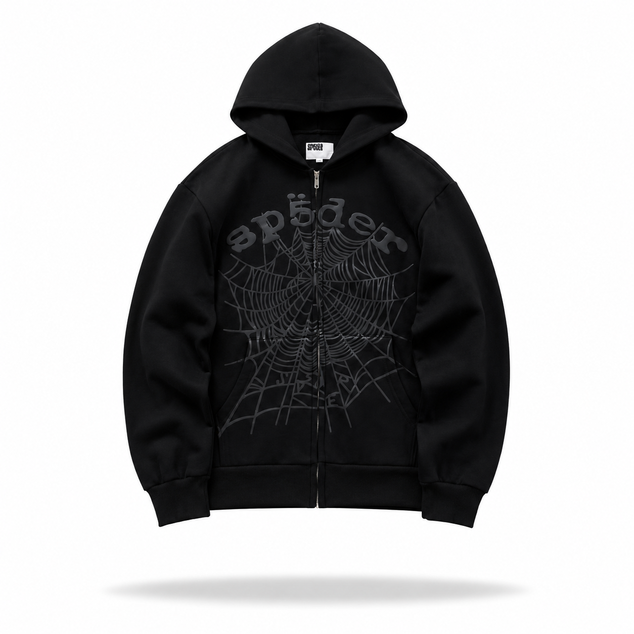 Sp5der OG Web Studded Hoodie 'Black' & Matching