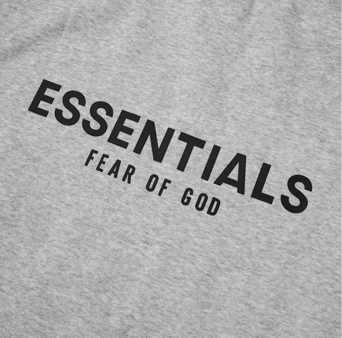 Essentials Hoddie Grey Reflective Logo (Front & Back)