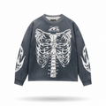 Hellstar Skeleton Long Sleeve Washed Grey