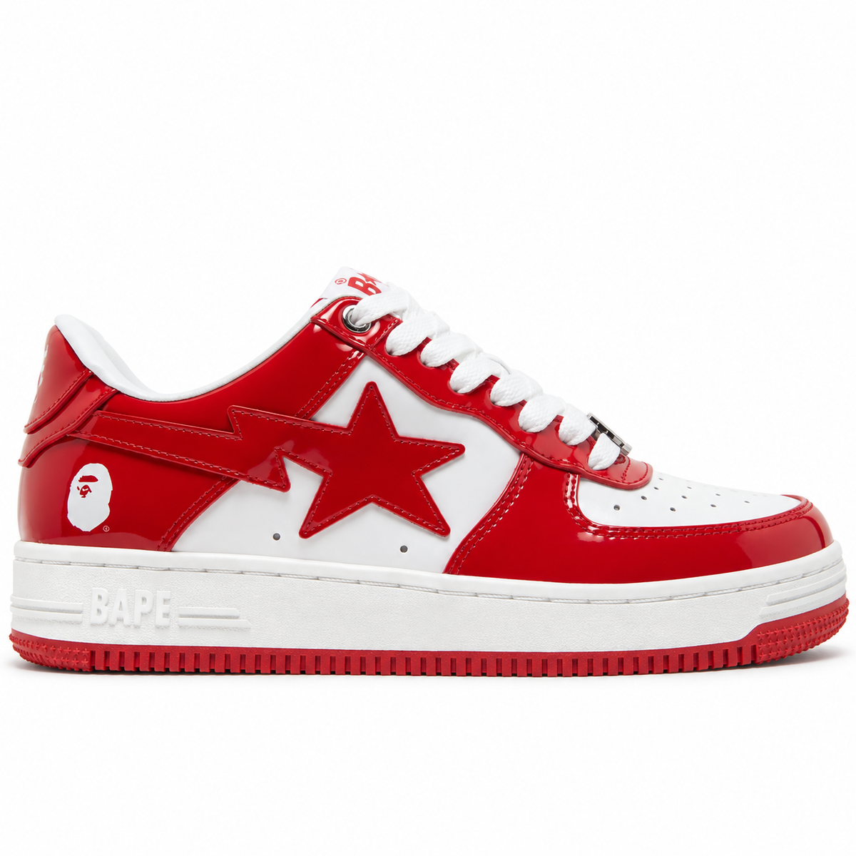Sneaker BAPE APE Sta Charol Blanco Rojo