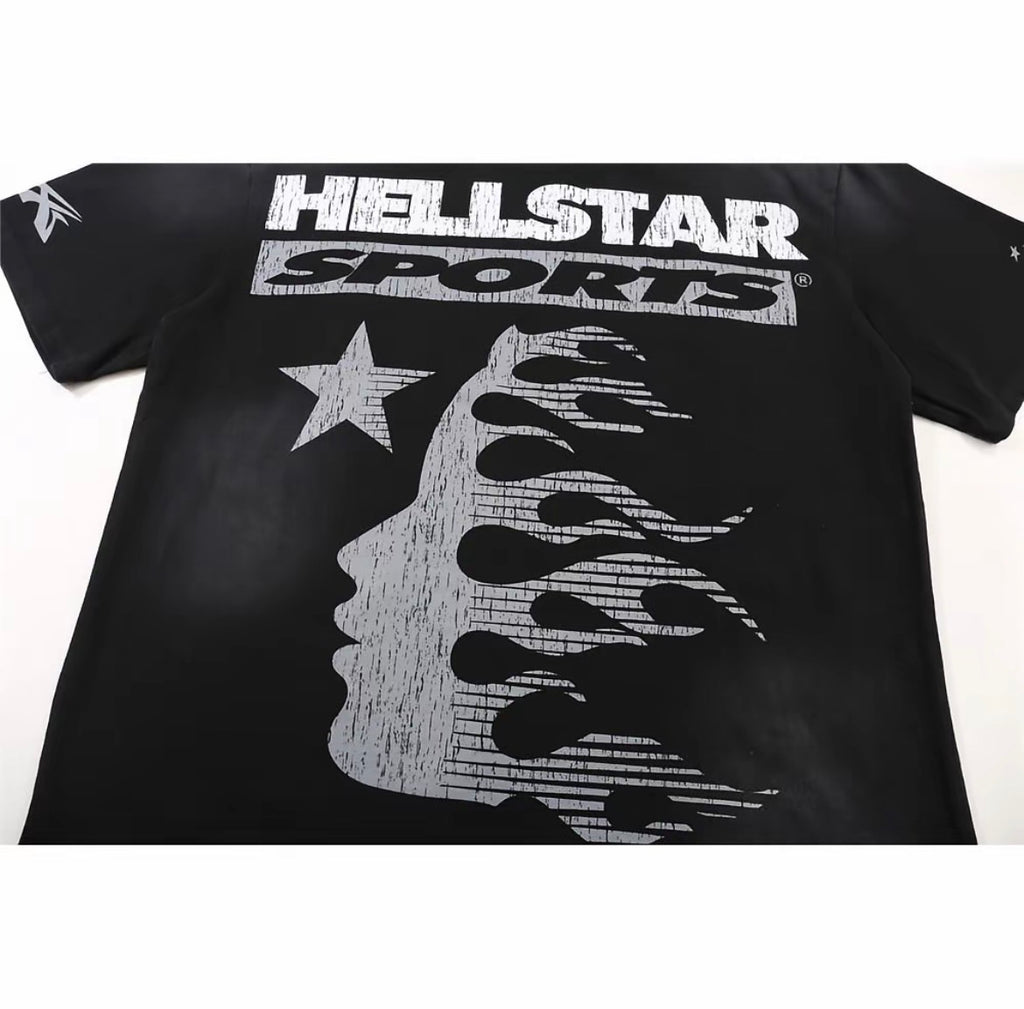 Hellstar Moto-Sports Heavyweight Boxy Tee — Black