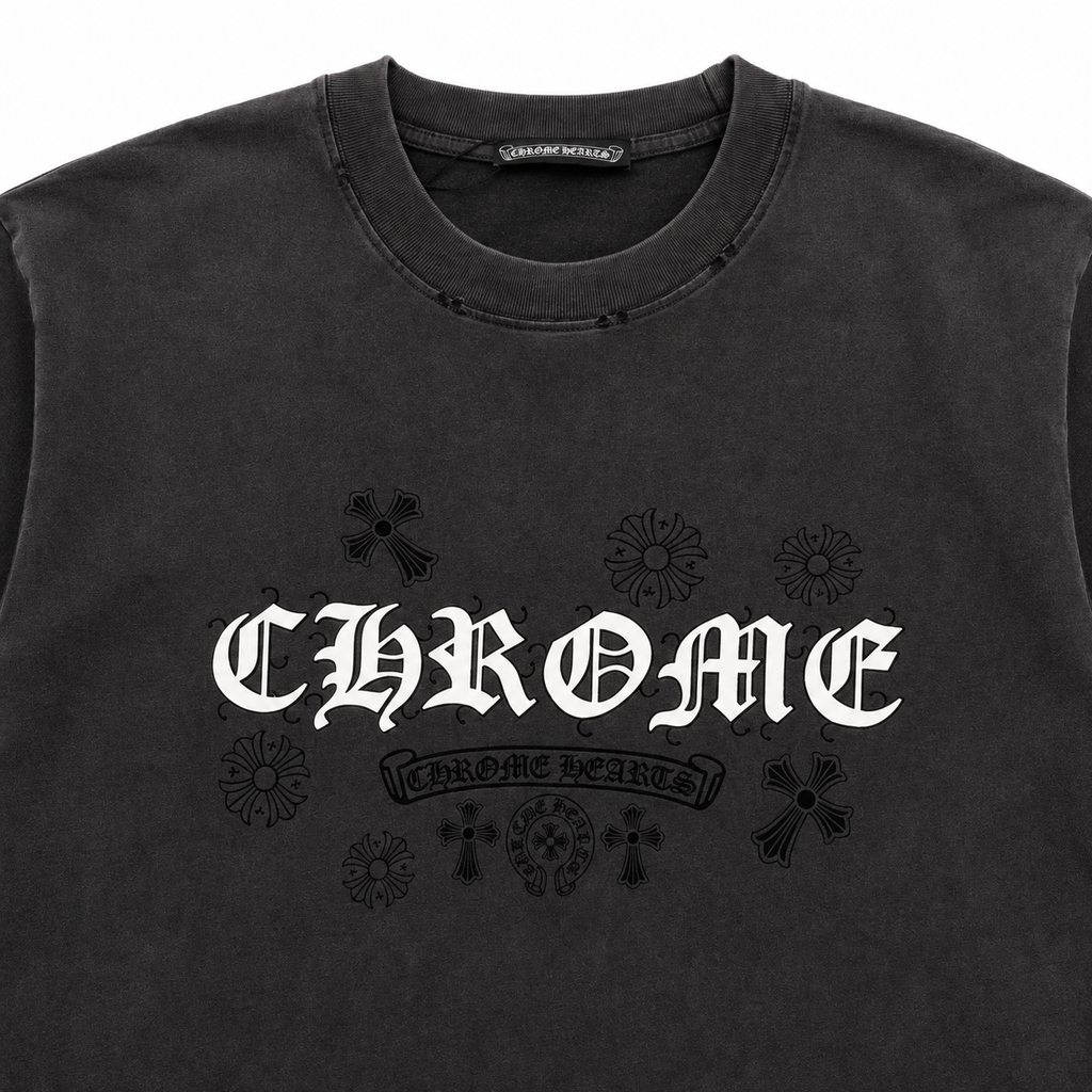Camiseta Chrome Hearts Arc Banner Negra