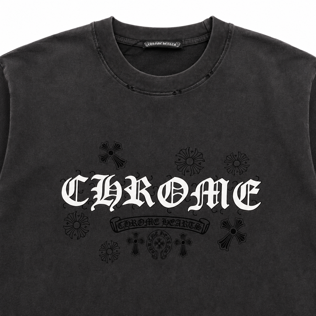 Camiseta Chrome Hearts Arc Banner Negra