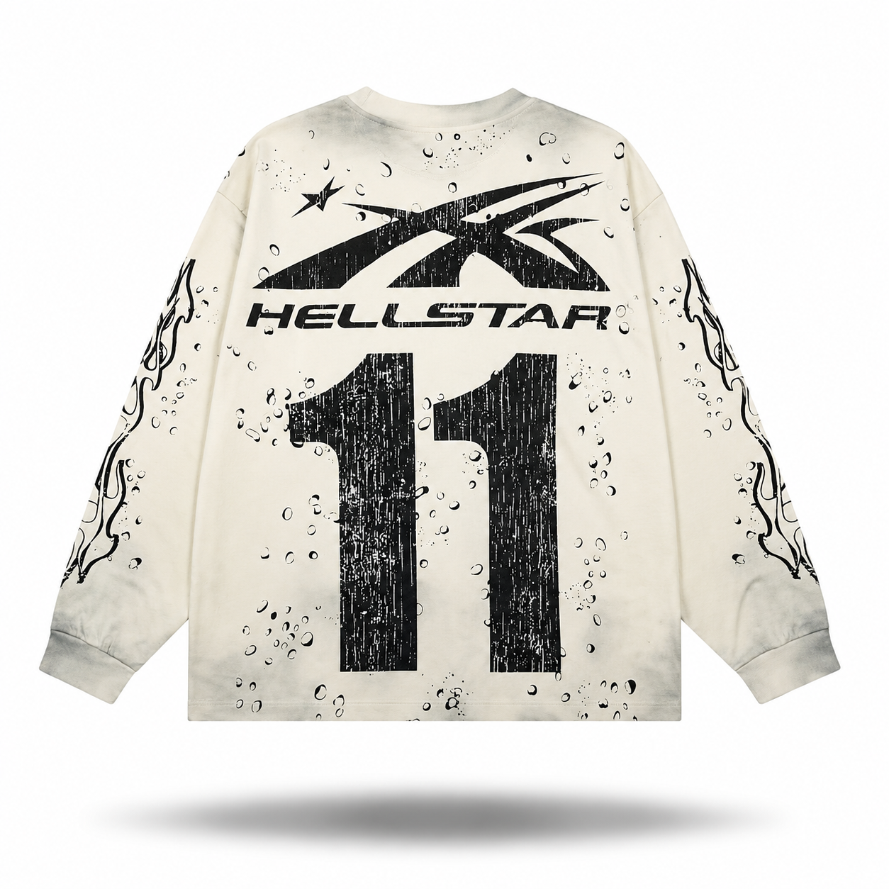Hellstar "Flight 11" Moto Long Sleeve Jersey — Cream