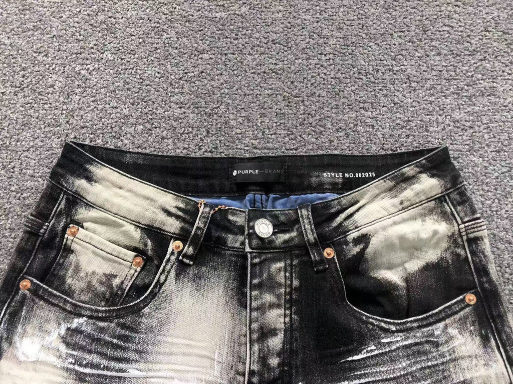 Purple Black Ice Wash Jeans
