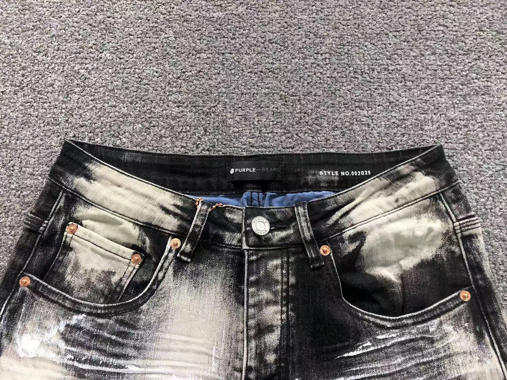 Purple Black Ice Wash Jeans