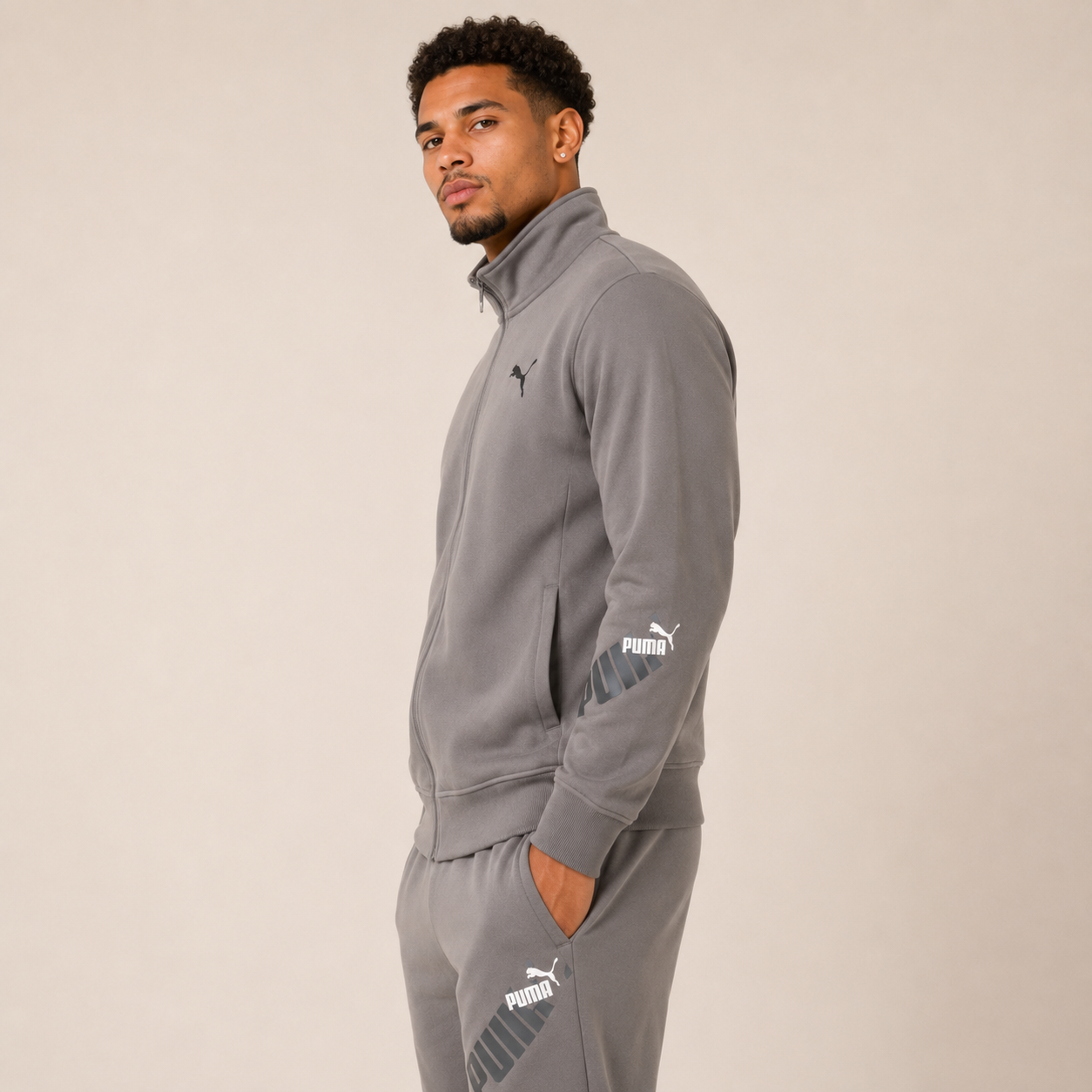 Puma Contrast Track Jacket Gris