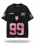 Hellstar Sports No. 99 Tee / Washed Black & Pink