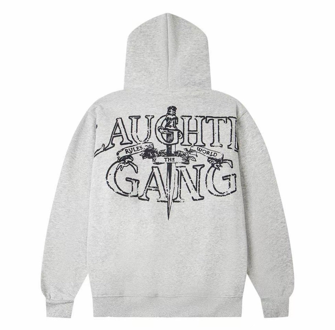 Corteiz Laughteg Gang Zip Hoodie – Grey
