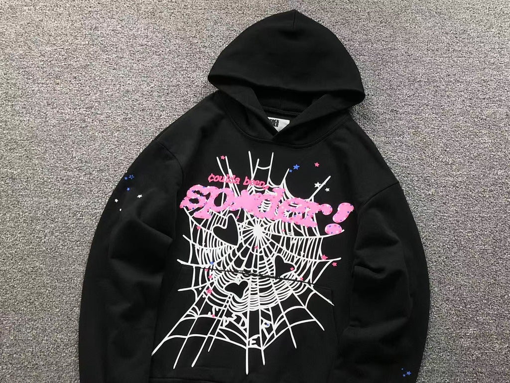 Sp5der “Coulda Been Spider!” Web Hoodie Black