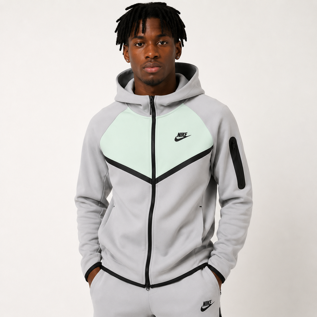 Nike Tech Fleece “Light Grey/Mint”