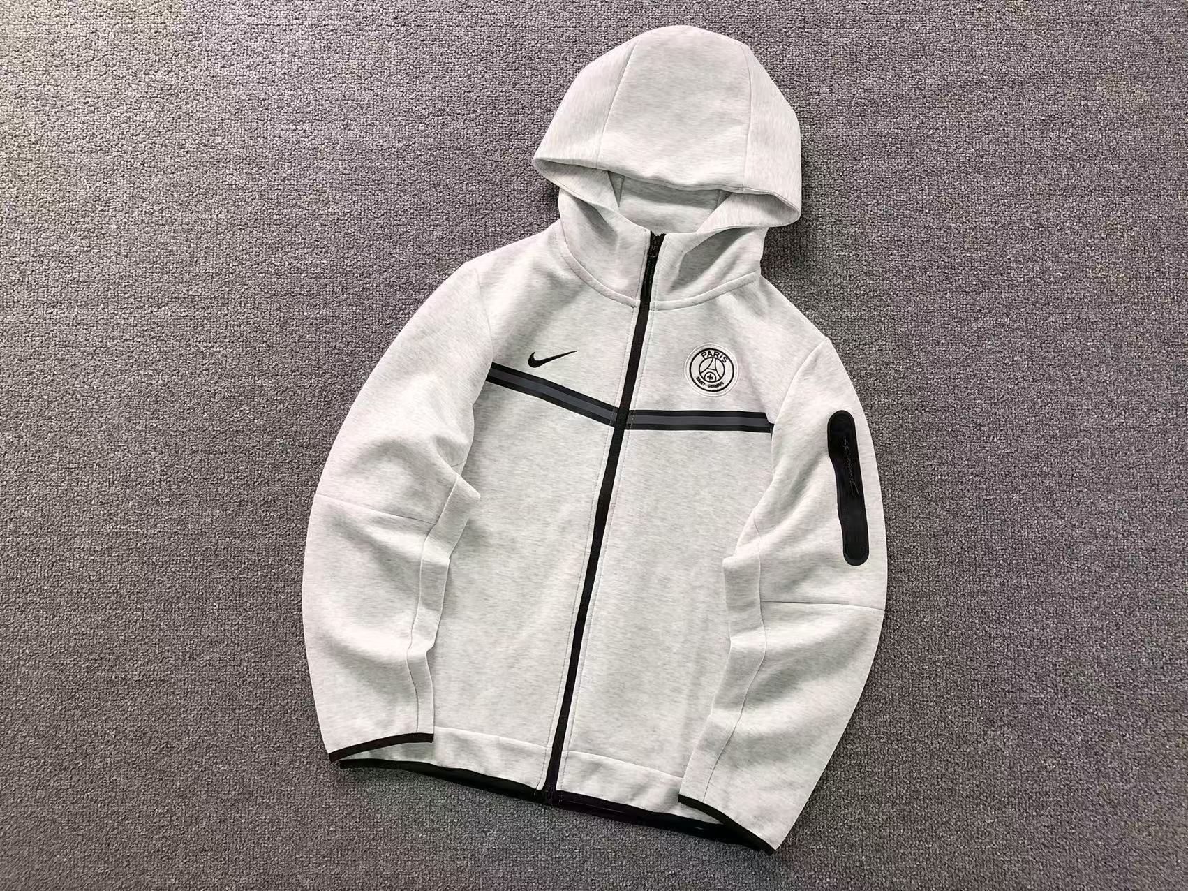 Nike PSG Tech Fleece Hoodie “Light Bone/Black”