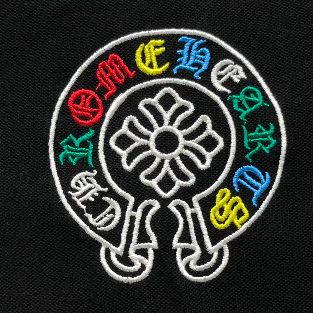 Chrome Hearts Multi Cross Horseshoe Polo Shirt Black