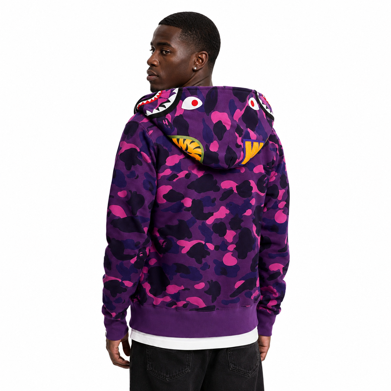 Sudadera BAPE Shark Split Camo Violeta