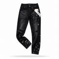 Purple Brand P001 Black Paint Splatter Jeans
