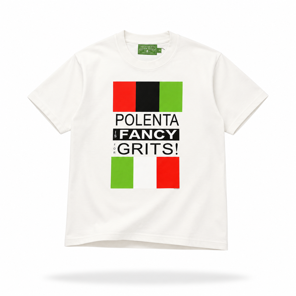 Denim Tears Polenta Is Fancy For Grits Tee White / Black