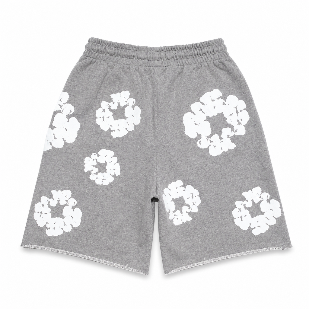 Short Denim Tears Wreath Gris