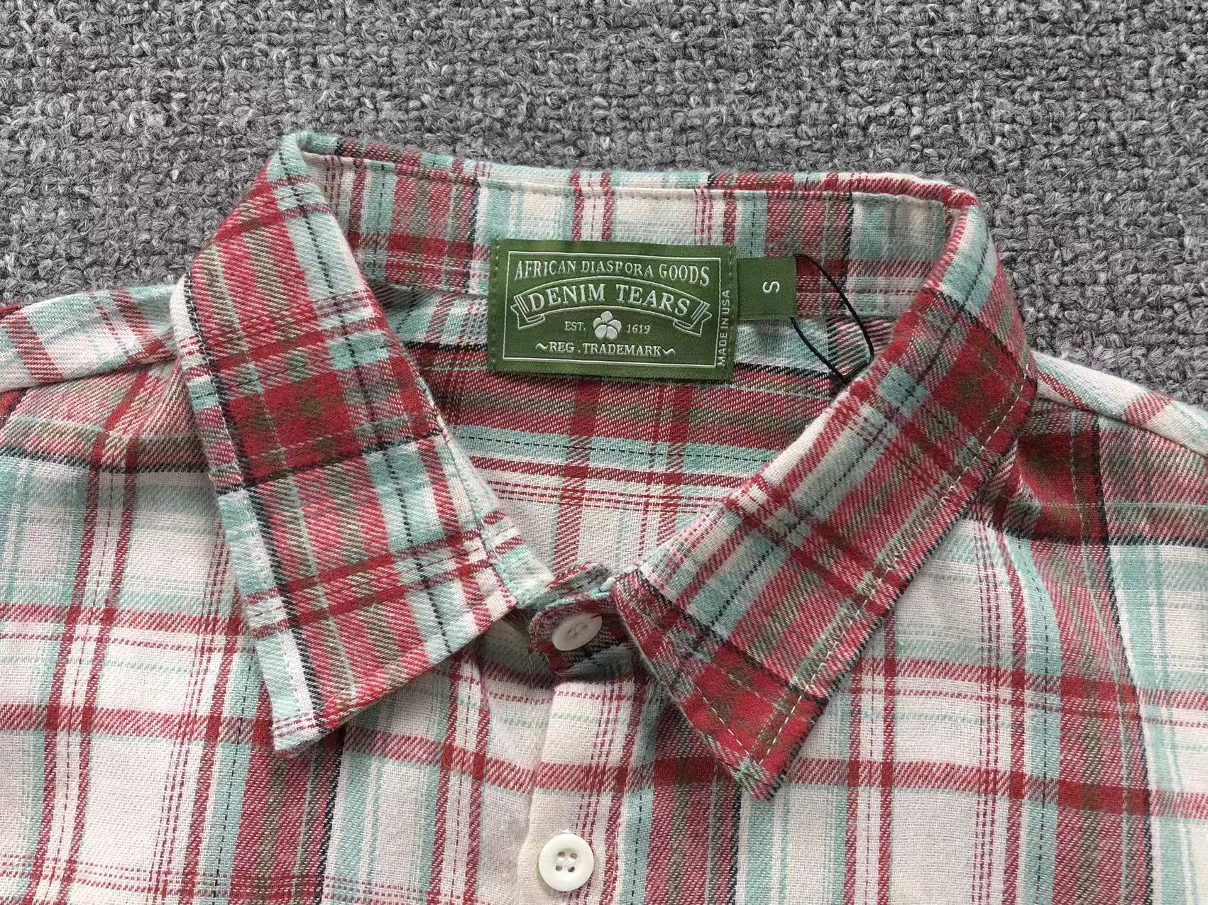 Denim Tears Cotton Wreath Pajama Shirt Red Plaid