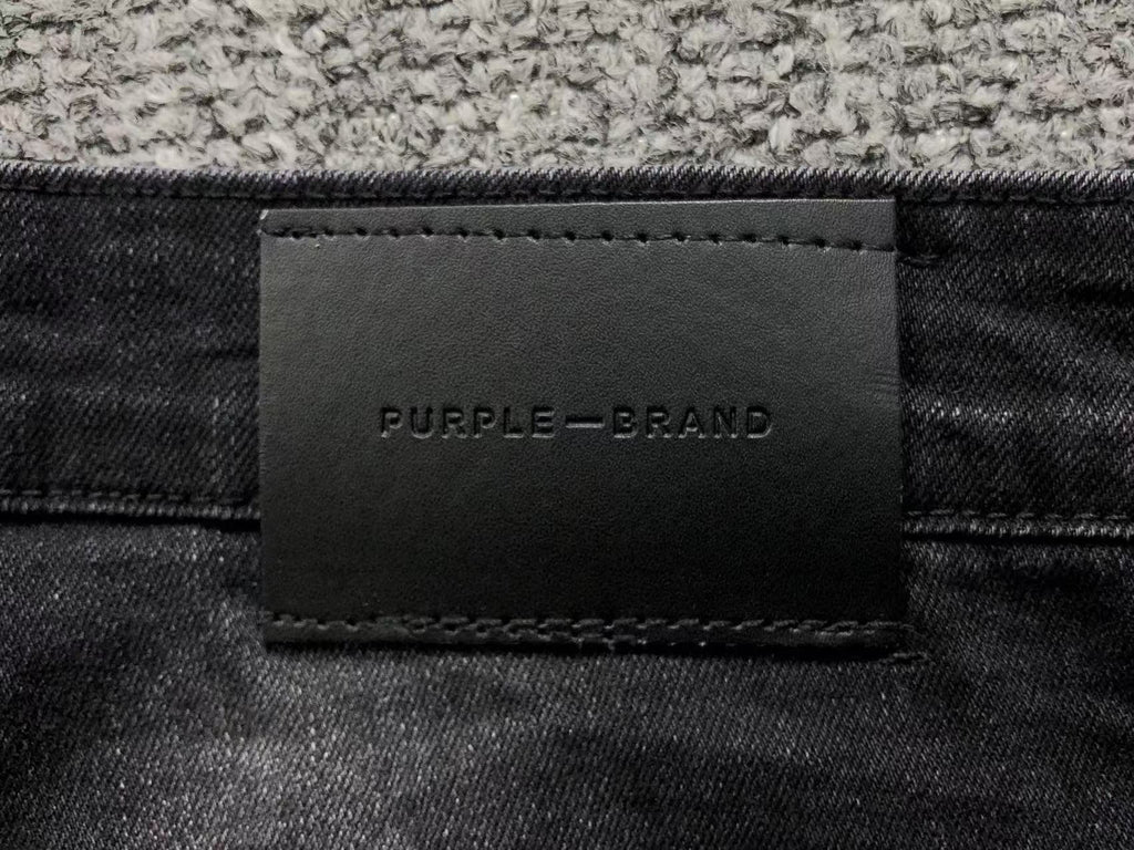 Purple Black Distressed Skinny Jeans