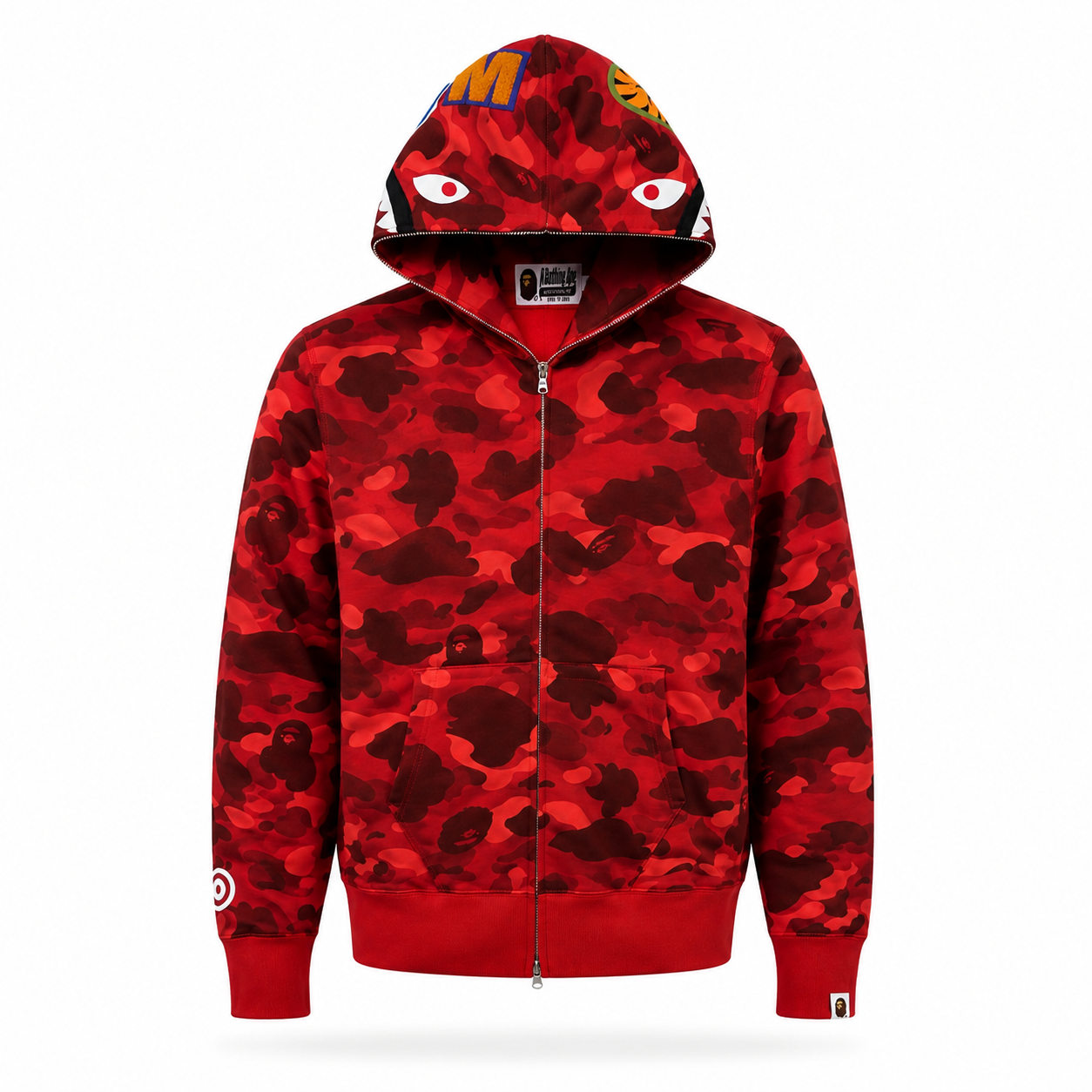 Sudadera BAPE Shark Split Camo Roja