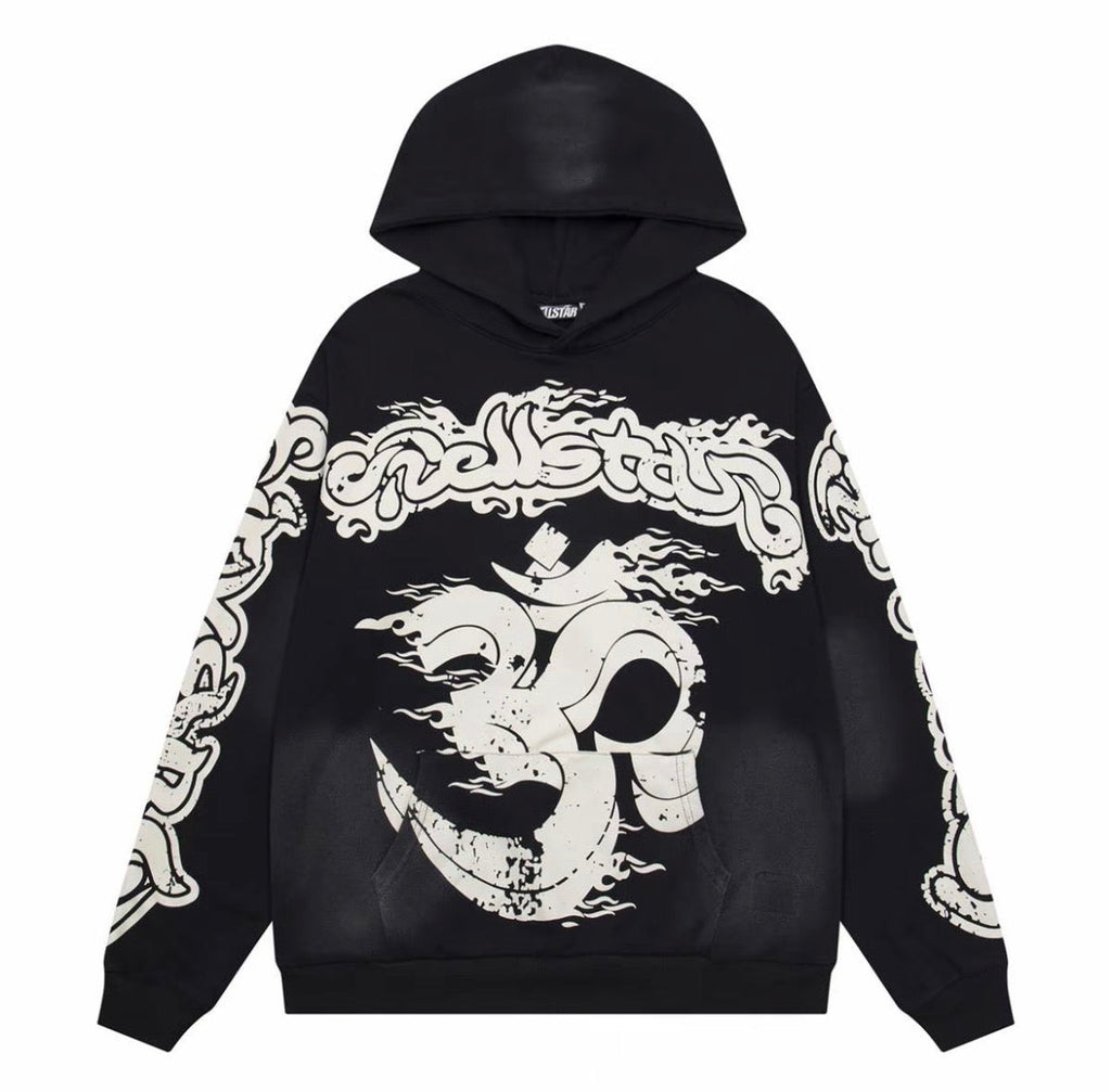 Hellstar Graffiti Hoodie – Black