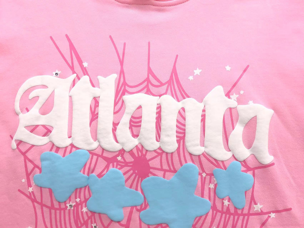 Sp5der Atlanta Web Pink Hoodie