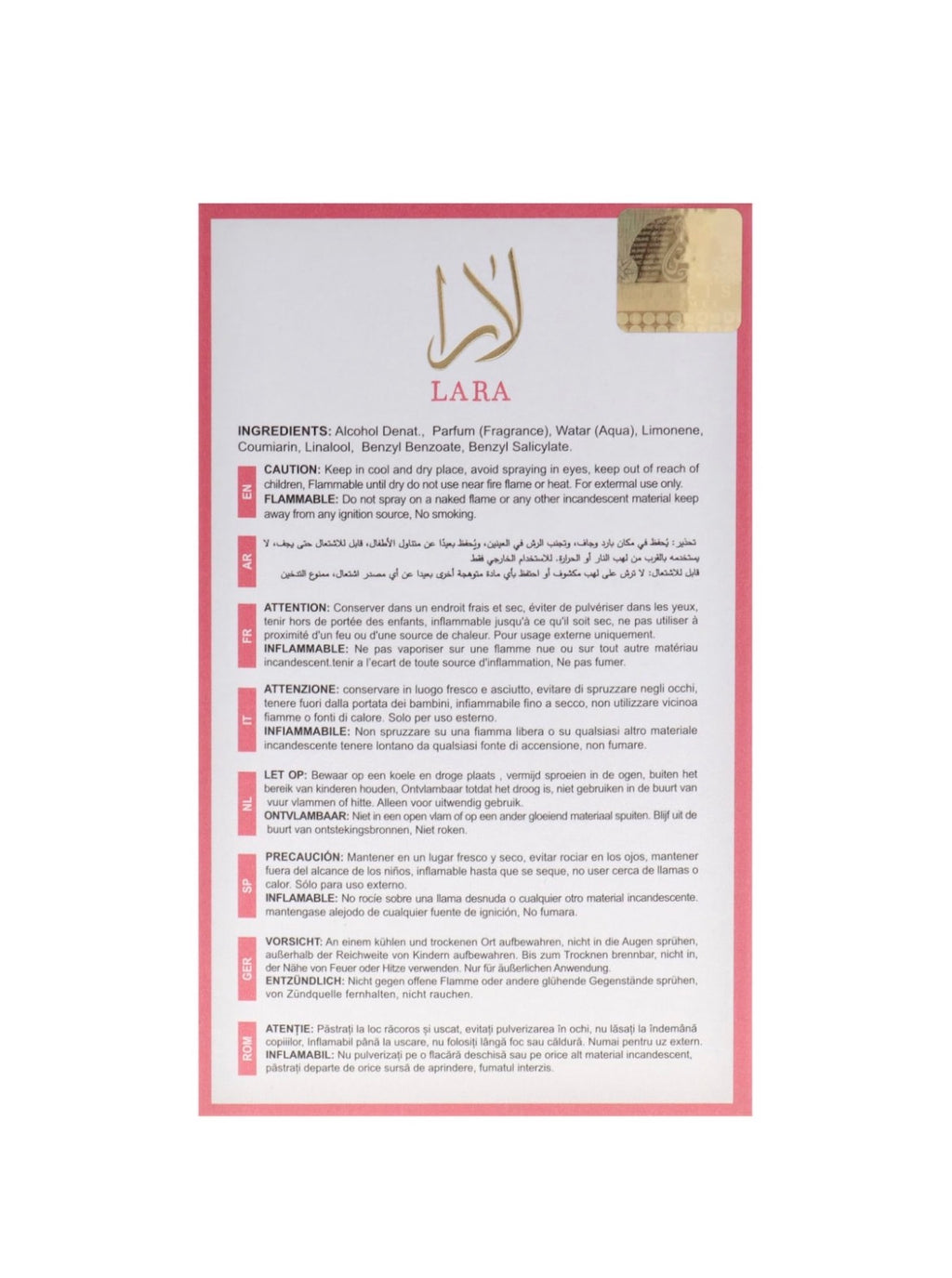 Lara Candy Eternal | Perfume Árabe Original 100ml