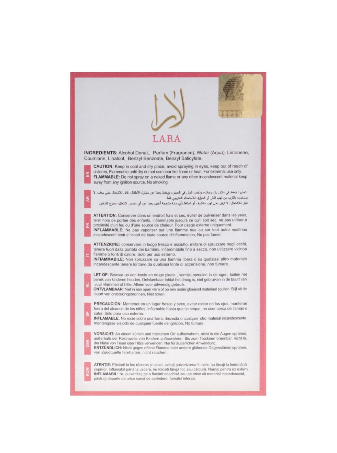 Lara Candy Eternal | Perfume Árabe Original 100ml