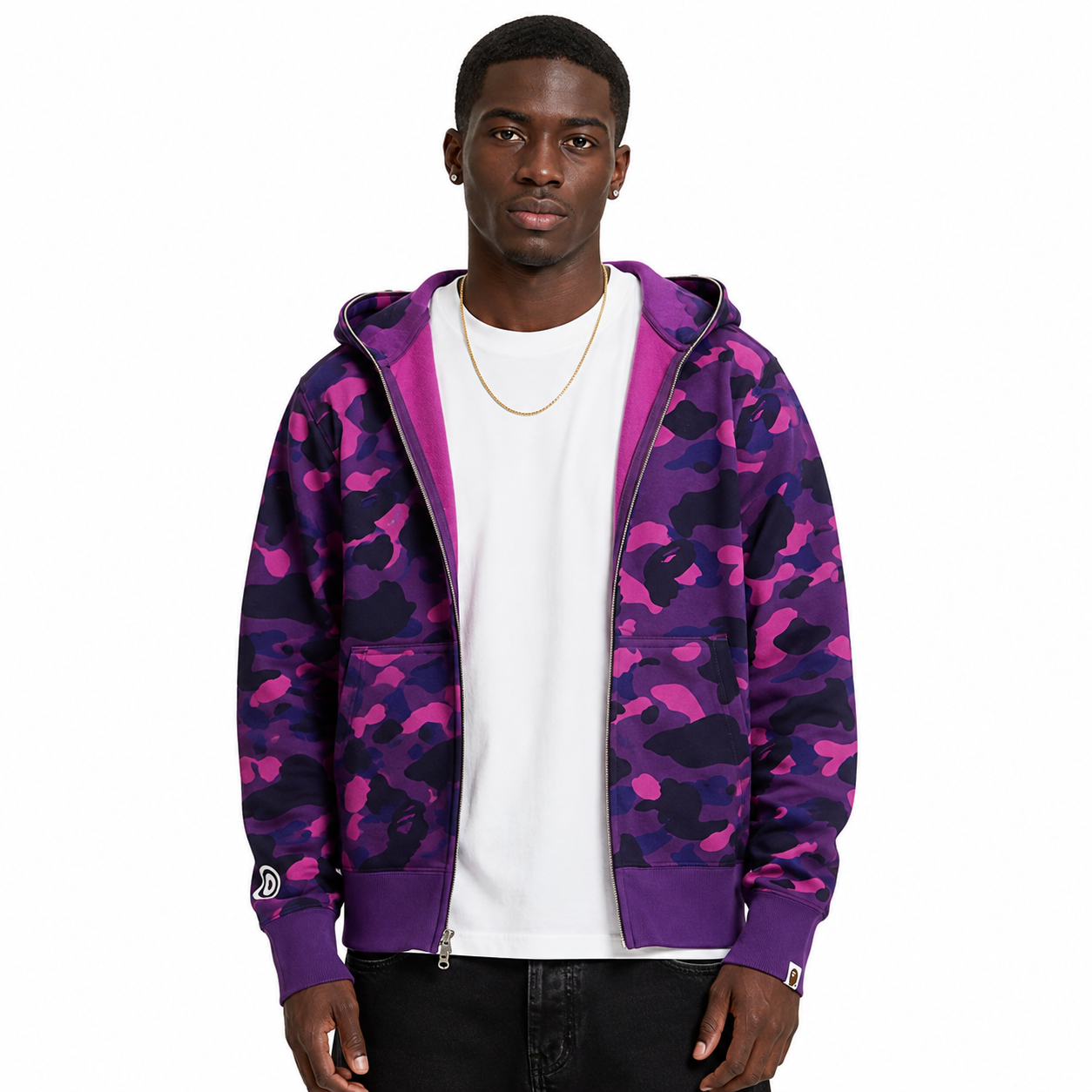 Sudadera BAPE Shark Split Camo Violeta