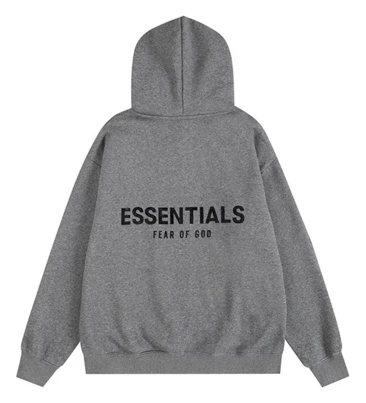 Essentials Hoddie Grey Reflective Logo (Front & Back)