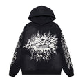 Hellstar "Records" Flame Oversized Hoodie – Black