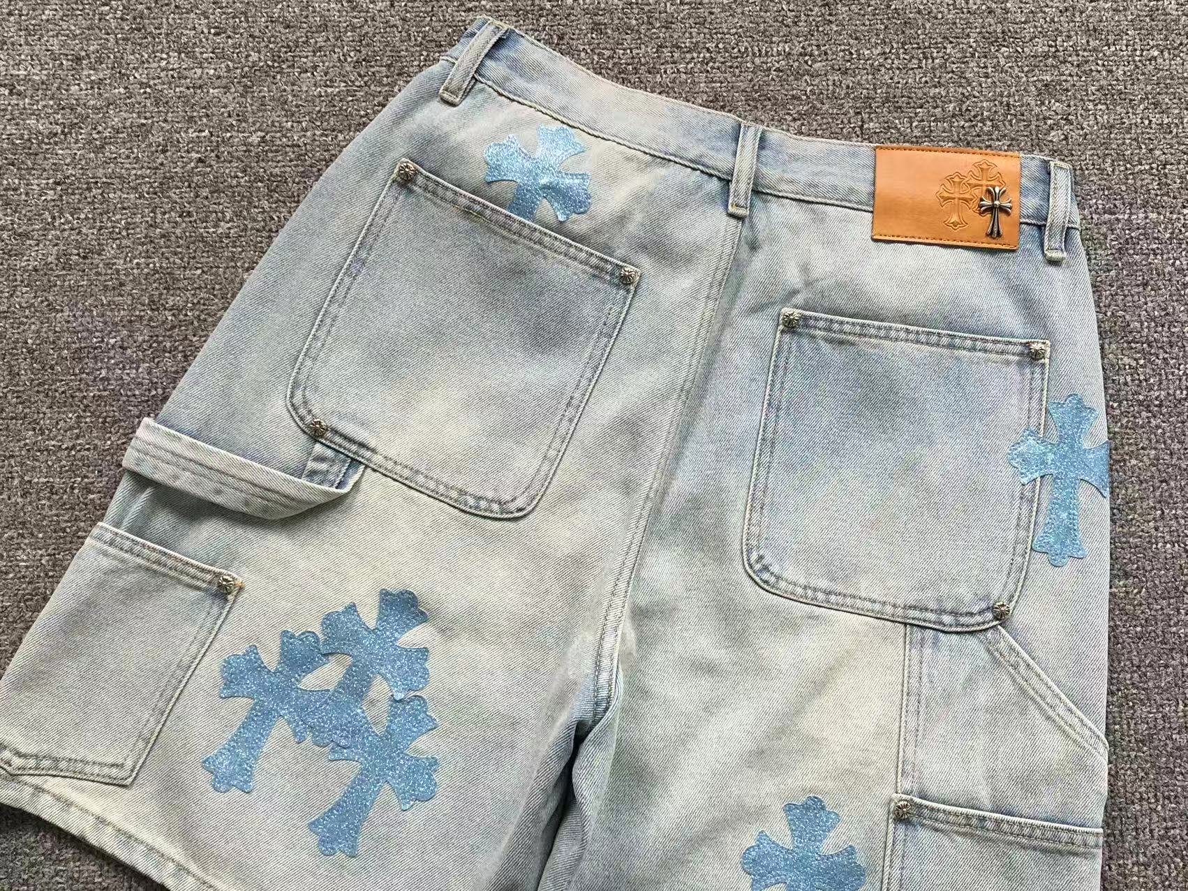 Chrome Hearts Multi Cross Carpenter Denim Shorts