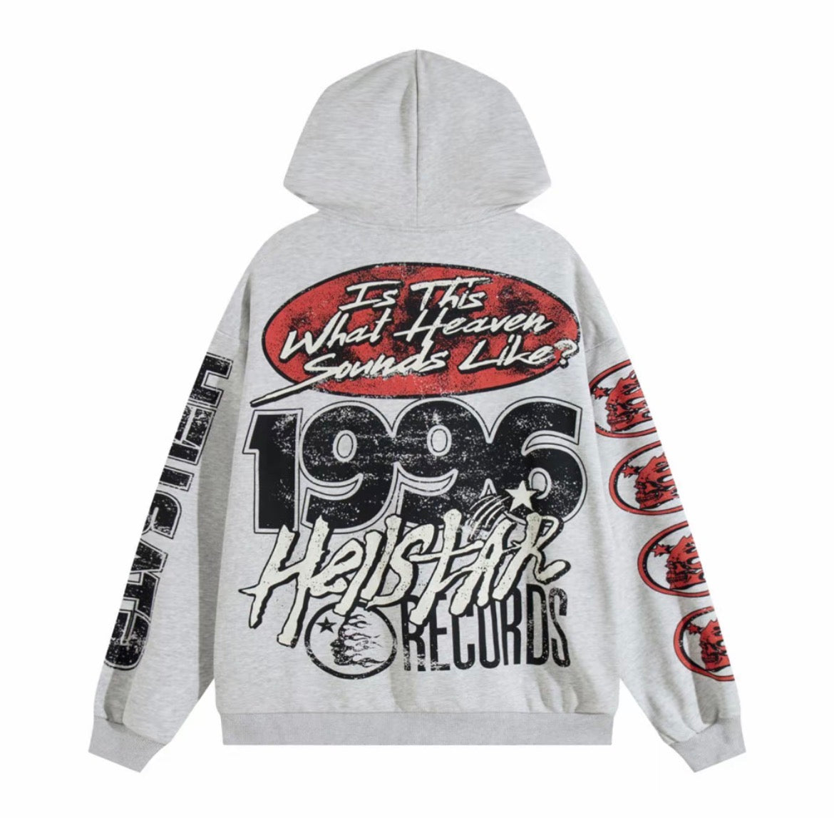 Hellstar 1996 Flame Hoodie – Grey