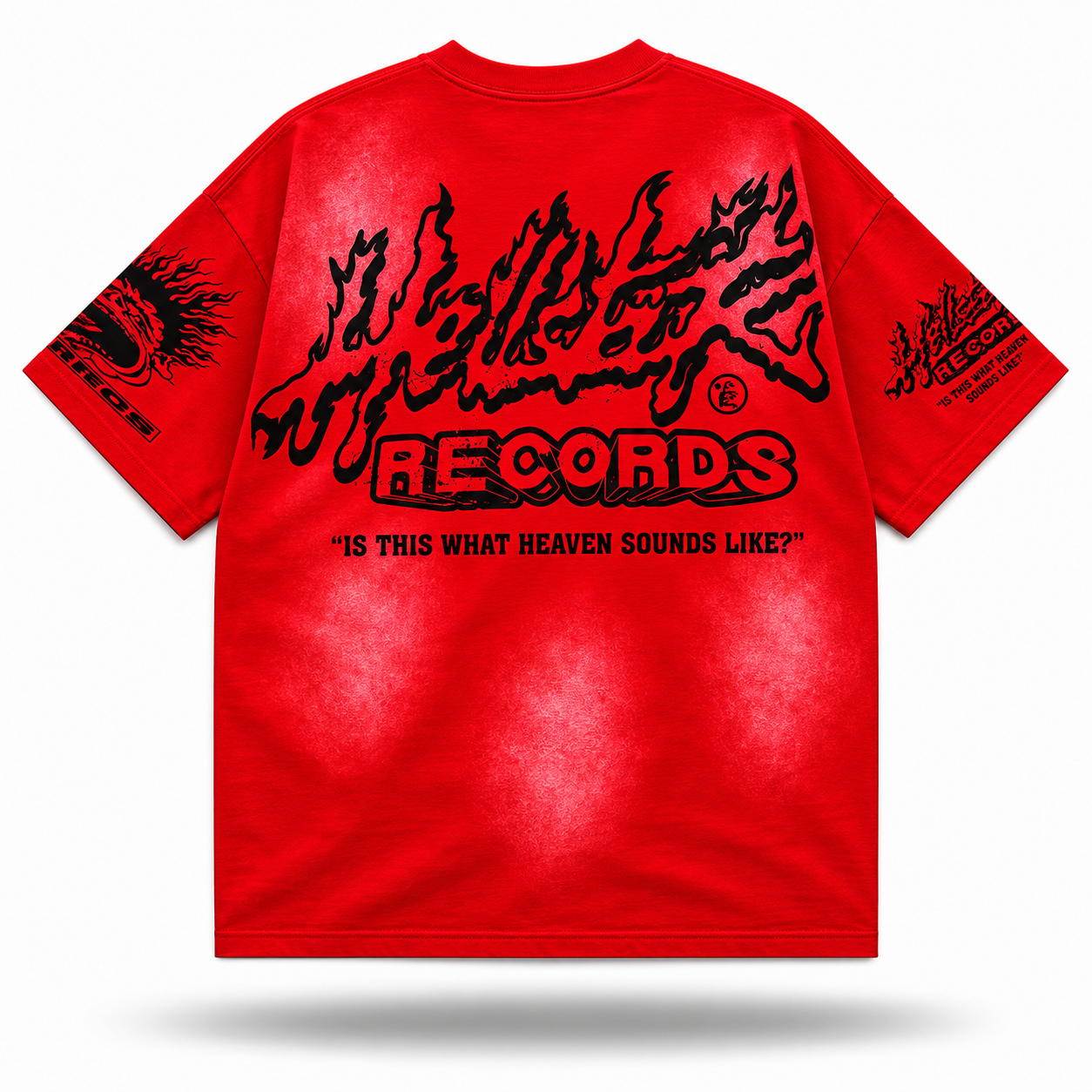 Hellstar In Flames Vintage Washed Tee — Crimson Red