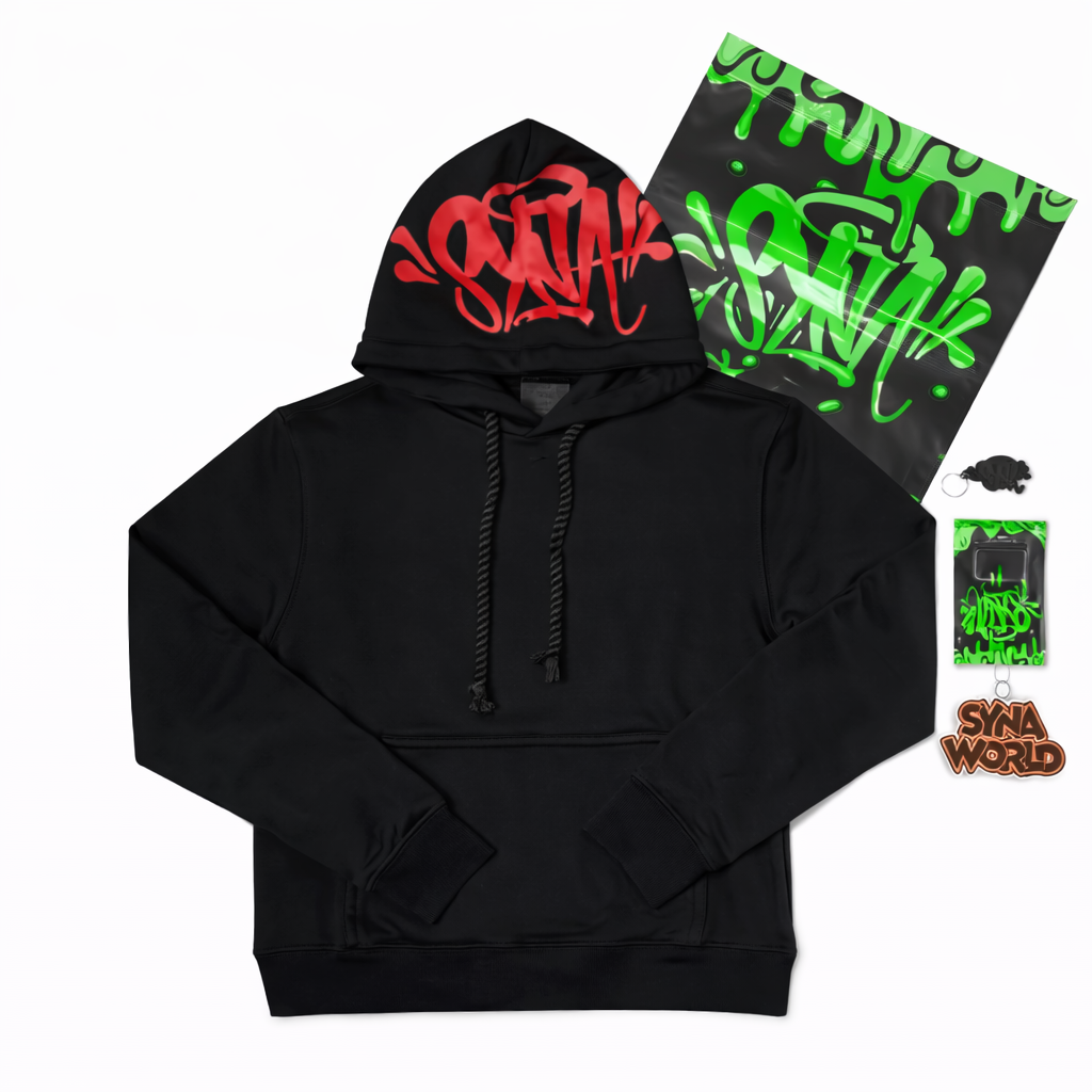 Syna Shadow Hoodie – Negro / Verde