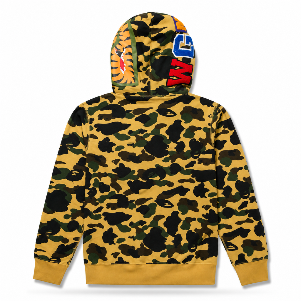 Sudadera BAPE Shark Split Camo Amarillo
