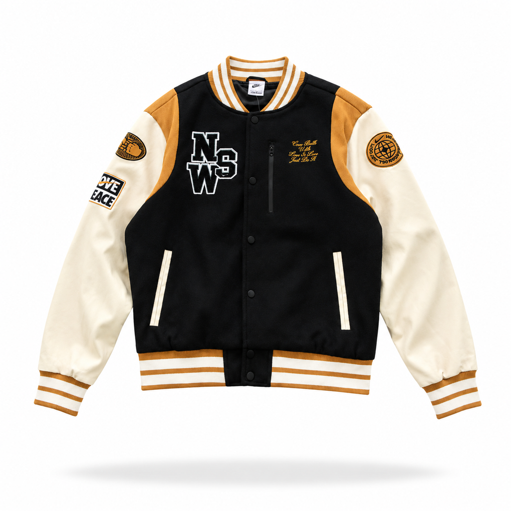 Nike Sportswear NSW Varsity Jacket Black/Sail/Wheat